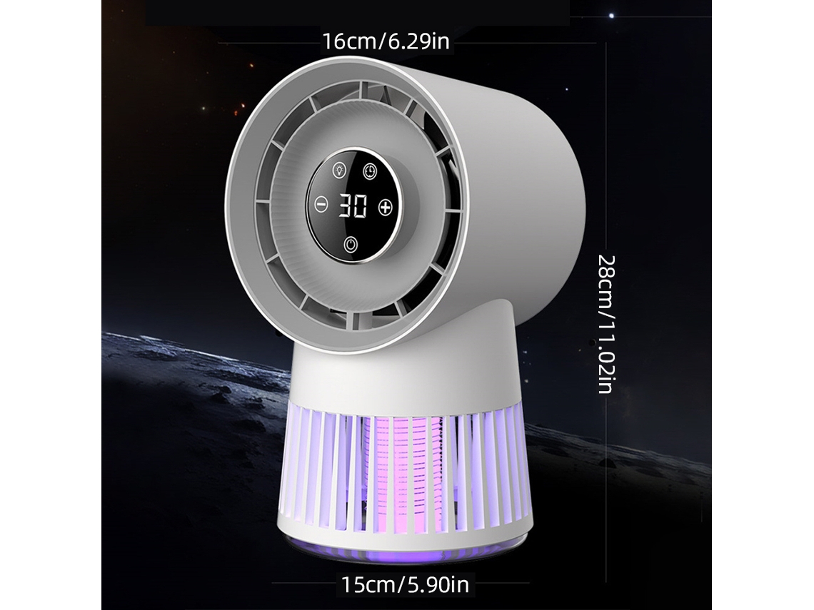 Ventilador Sem Lâminas Inseticida Recarregável 2000v