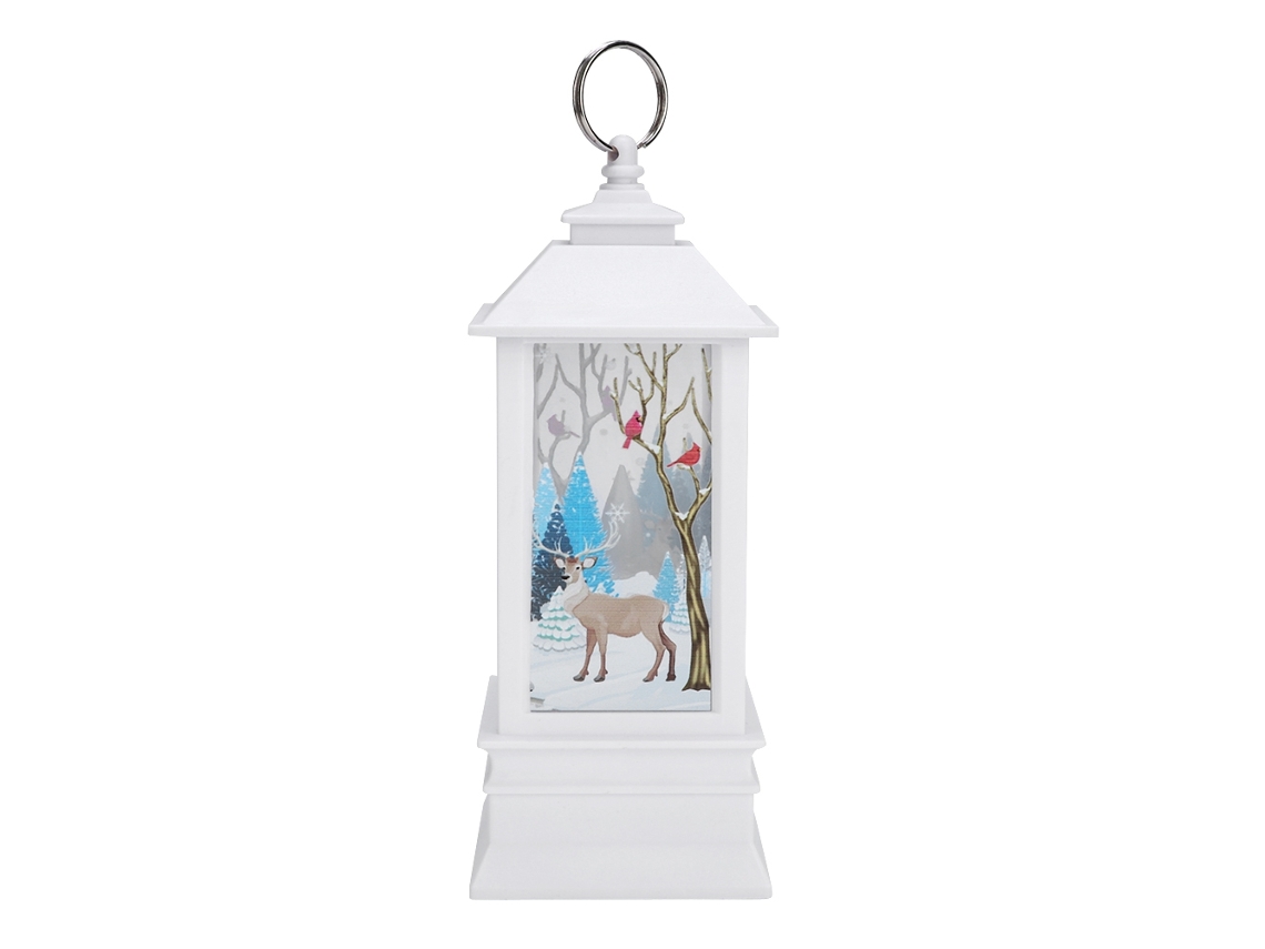 Luminária De Velas Natal Elk Branco Mesa Casa