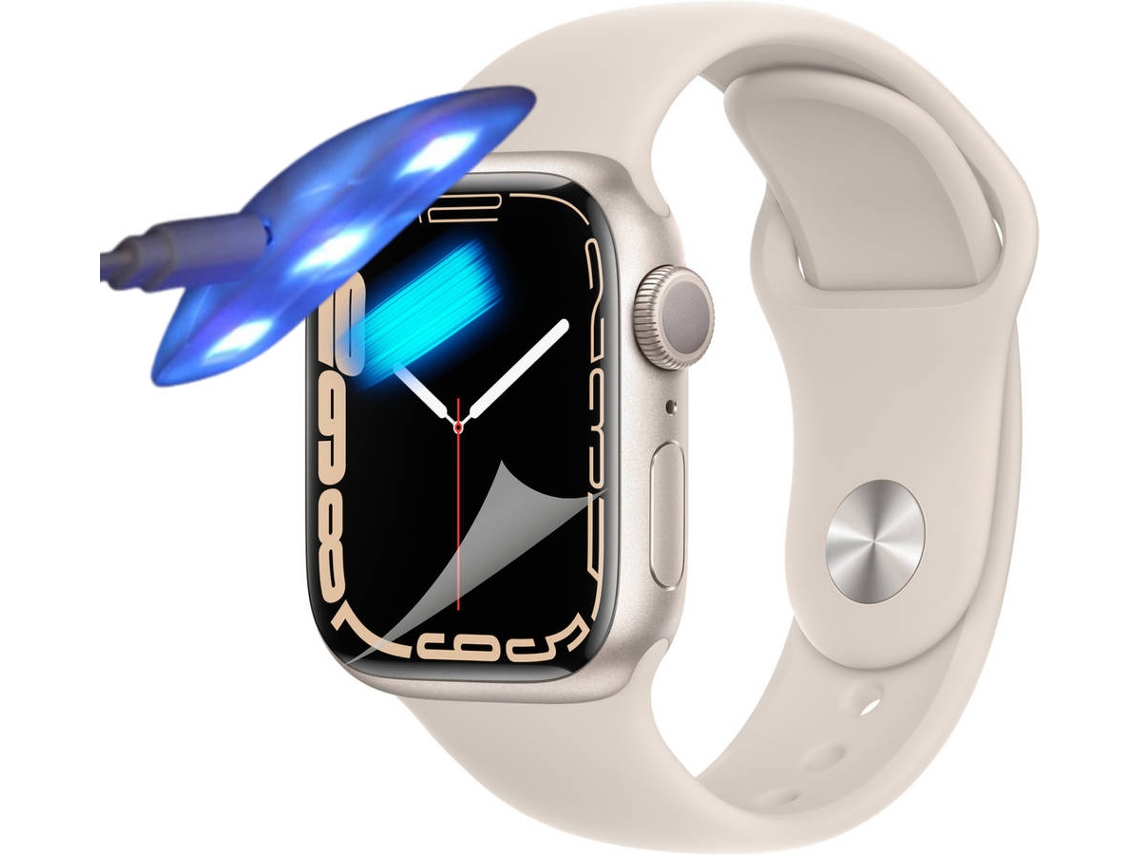 Kit de 4 Películas Hidrogel para Apple Watch Series 6 44mm Flexshield com Lâmpada UV