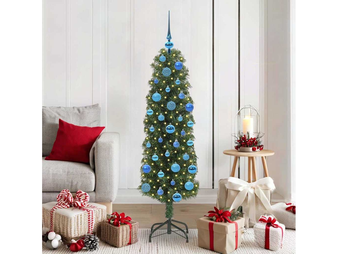 Vidaxl Árvore De Natal Artificial Verde 150 Cm Pvc E Aço E Plástico