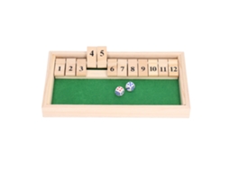 Primerox jogo de Tabuleiro de Dados com Tiles Flip Numéricos de Pinho 12 Números para Festas Bares Ktv