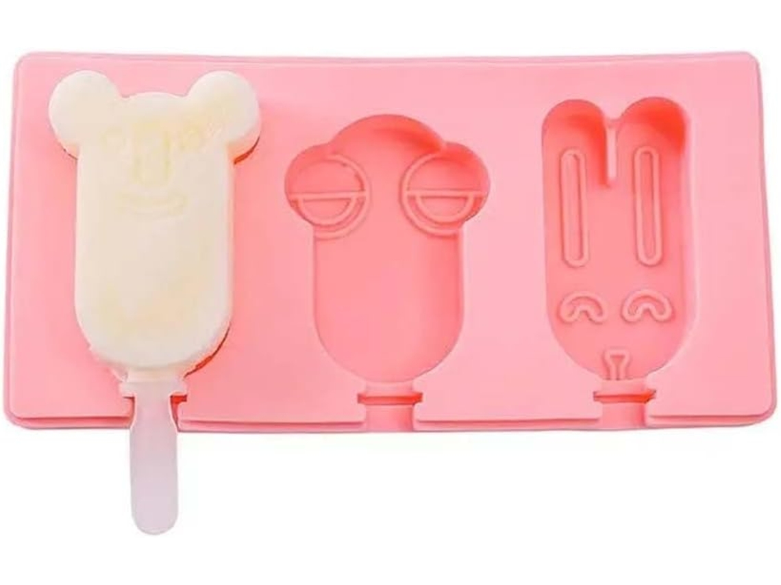 Forma De Silicone Para Picolé Com Desenhos Animais E Frutas