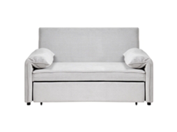 Sofá Cama Beliani Horma De Tela Blanco 160x84x92