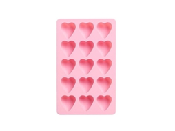 Forma de gelo de silicone em formato de coração rosa Slowmoose de 7" e 8"