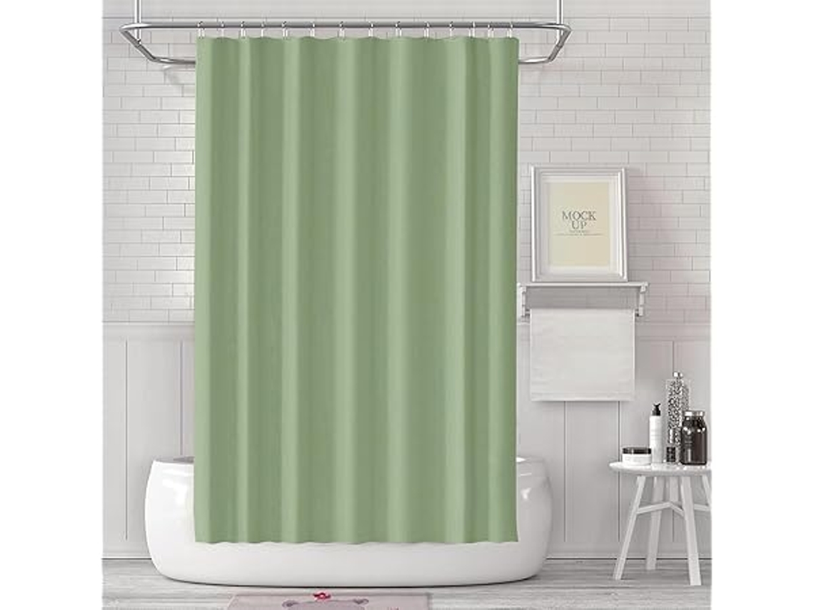 Cortina de banho STELASPLEN 180x180cm antimofo, impermeável, lavável, com 12 alças