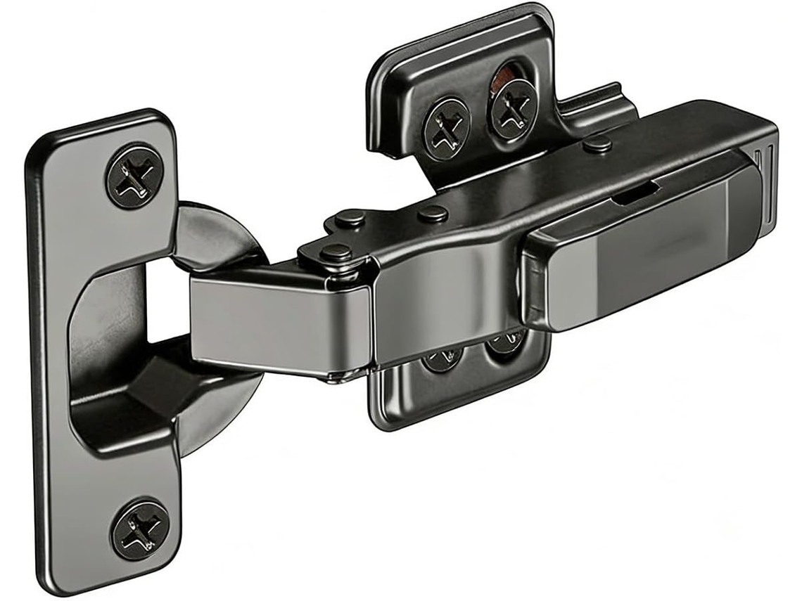 Conjunto De 2 Dobradiças Para Armário Cozinha, Dobradiças De Sobreposição Total 110° Com Fechamento Suave, Dobradiças