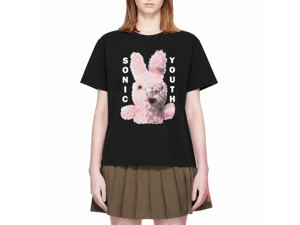 Sonic Youth Dirty Bunny T-shirt Black Classic Unisex Adults Size:l