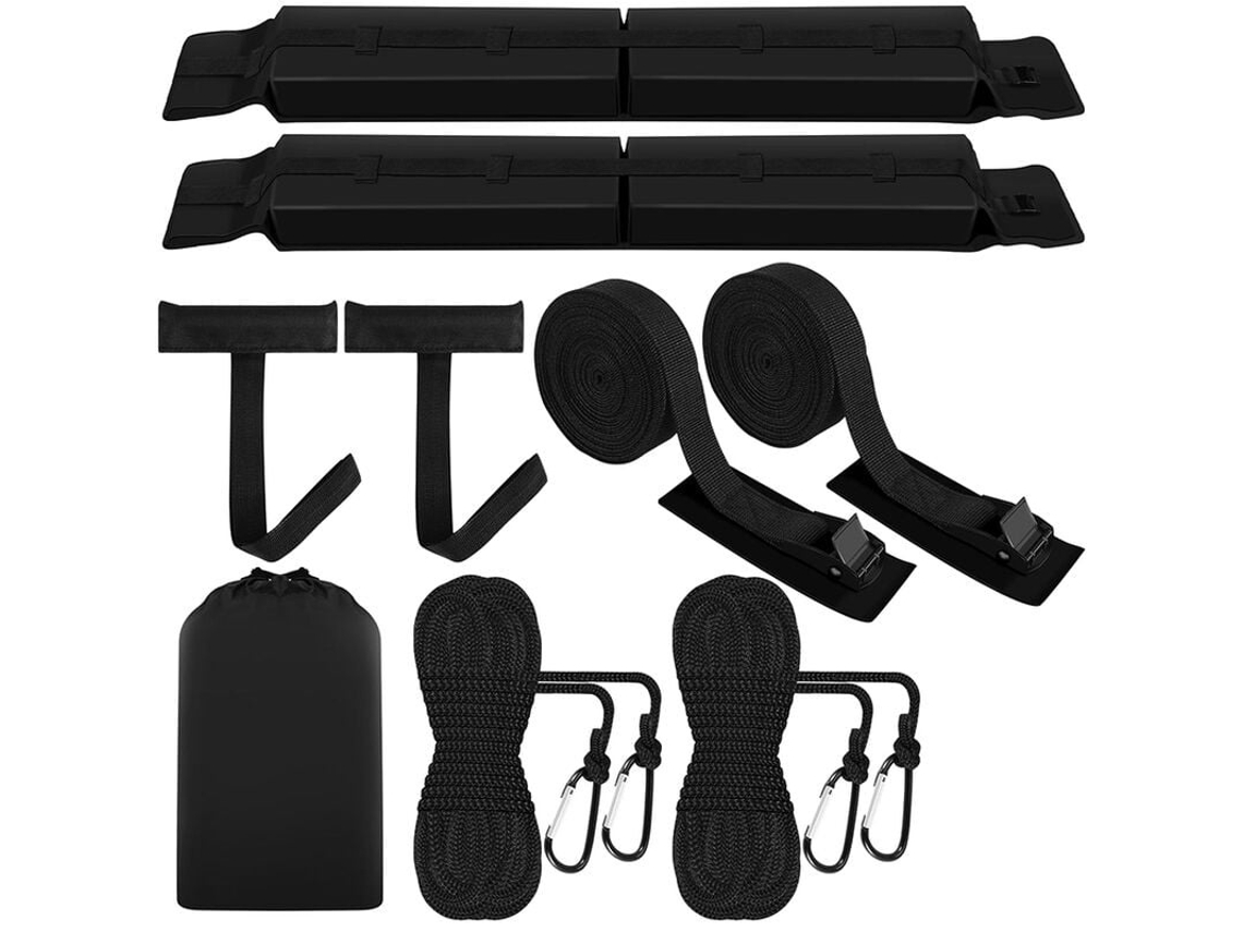 Suporte De Teto Macio Para Carro, 118 X 12 Cm, Eva / Oxford 600d, Preto, Para Caiaque E Sup