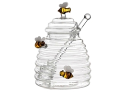 Pote De Vidro De 500ml Com Tampa E Colher Medidora, Ideal Para Armazenar Mel E Xarope.