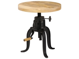 Vidaxl Mesa De Apoio 45 X (45-62) Cm Madeira Mangueira E Ferro Fundido