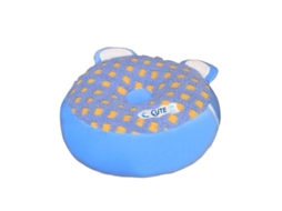 Almofada Pouf Xadrez de Pelúcia Rosa CHABERLU