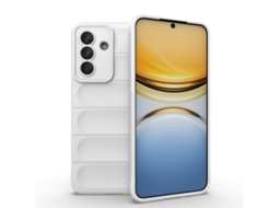 Capa Halinuia Para Samsung Galaxy A57 5g Magic Shield Tpu Flanela Branca (proteção Integral, Interior Em Flanela)