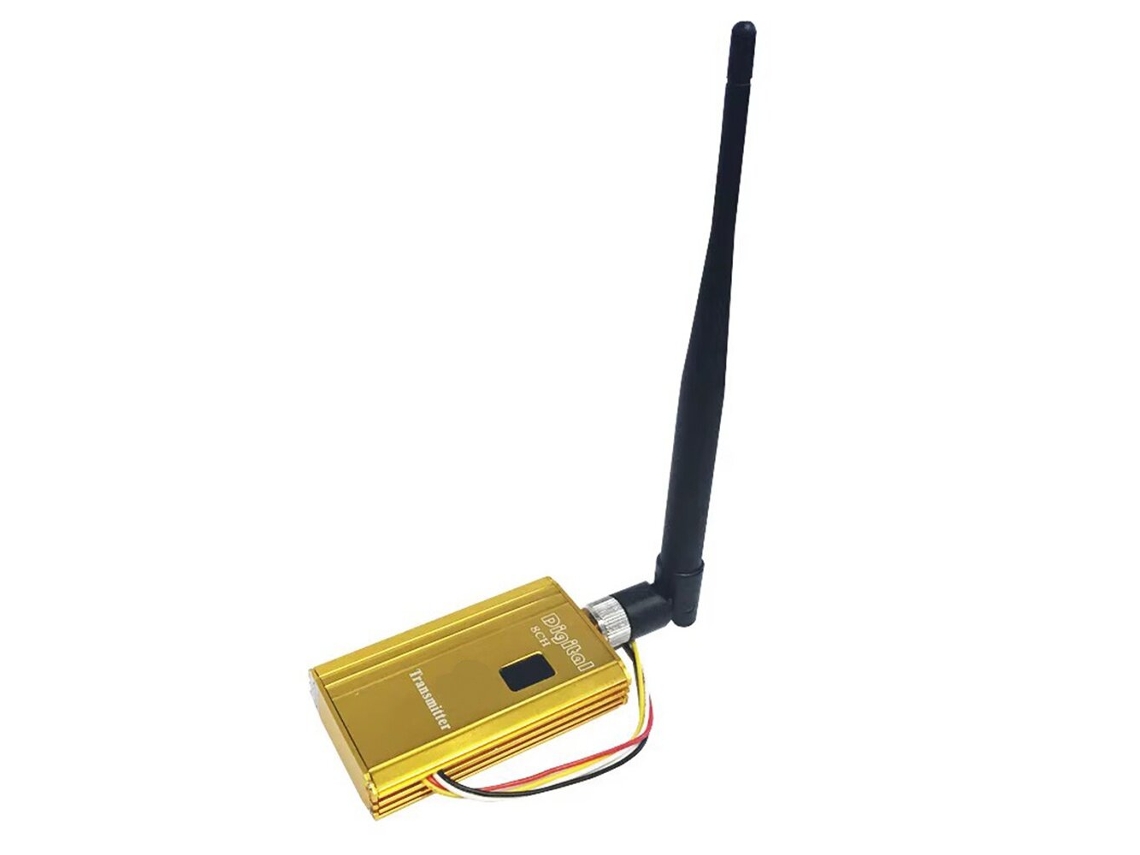 Transmissor e Receptor Vtx+receptor Partom 1.2ghz 1.5w 8ch/12ch Transmissor Receptor Fpv Digital Longo Alcance 10km para Drone Asa Fixa MDUG (1500mw)