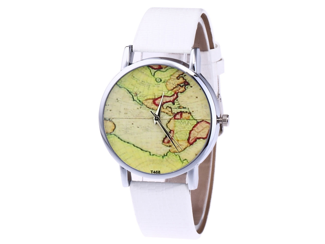 Reloj De Pulsera Analógico De Aleación Y Cuero Quartz Moda Ocio T468-yx Blanco