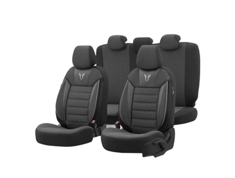 Conjunto Completo de Capas para Assentos OTOM Universal Toro Design Cor Preto/Vermelha