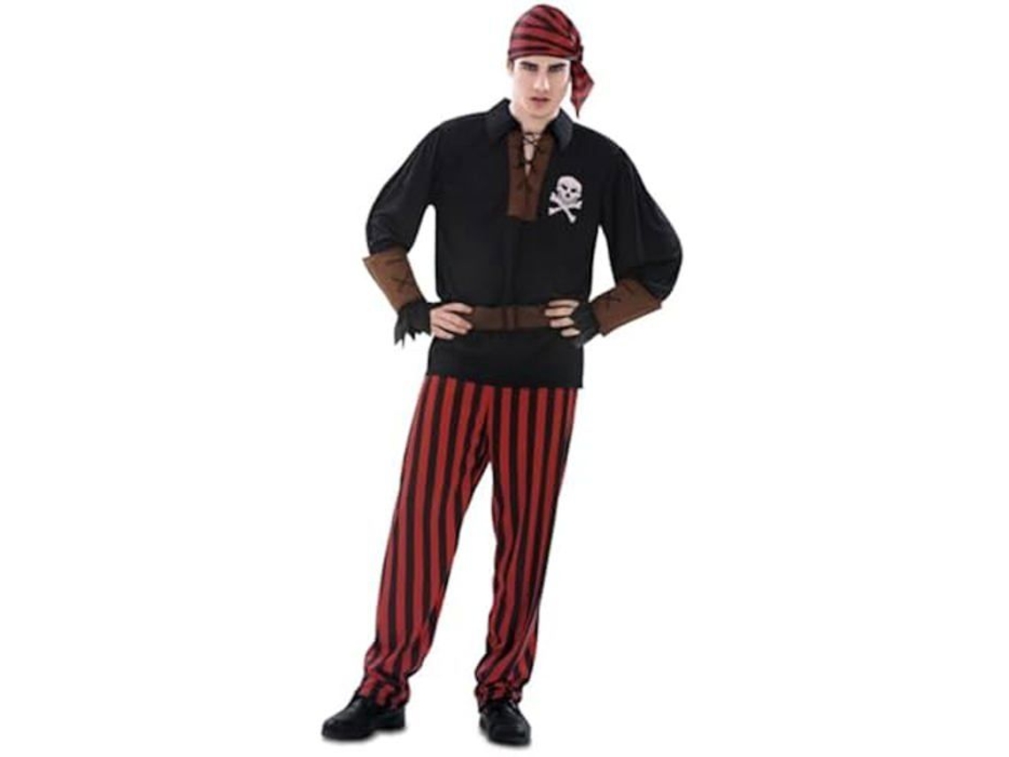 Brinquedo - Viving - Fantasia De Bandana De Pirata - Multicolorido - Tamanho Xxl - Inclui Acessórios