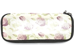 Caixa organizadora grande com estampa floral retrô para lápis, marcadores, maquiagem, mochila escolar e bolsa.