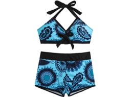 Biquíni Feminino de Duas Peças Modelo Push up com Cintura Alta SFUSHOS