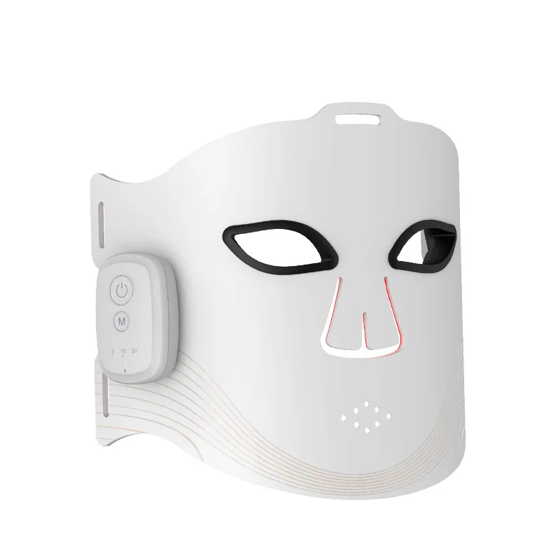 Máscara Facial Led Recarregável (branca) Para Uso Doméstico - Aparelho De Cuidados Faciais