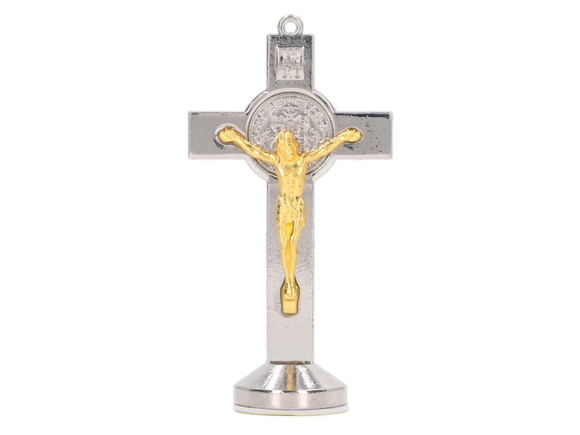Cruz de Ouro Prata Liga de Zinco Decorativa Polida Casa Escritório