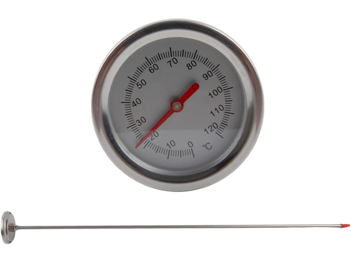Termômetro Para Compostagem Com Sonda De Aço Inoxidável 50cm 19, 7 Polegadas, Medidor Solo Pilhas Profundas