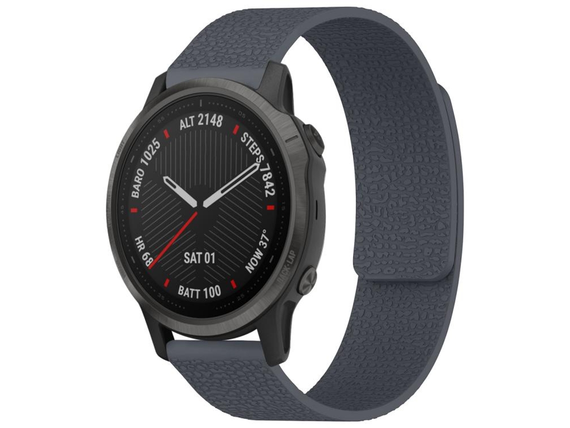 Bracelete para Garmin Fenix 8 / 7s / 6s / 5s Silicone Magnético Textura de Lichia Cinza XIAOMOYU (20mm)