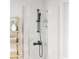 Vidaxl Conjunto De Sistema De Chuveiro Preto 70 Cm Aço Inoxidável