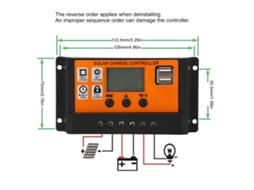Controlador De Carga Solar Lcd 12v 24v 10a