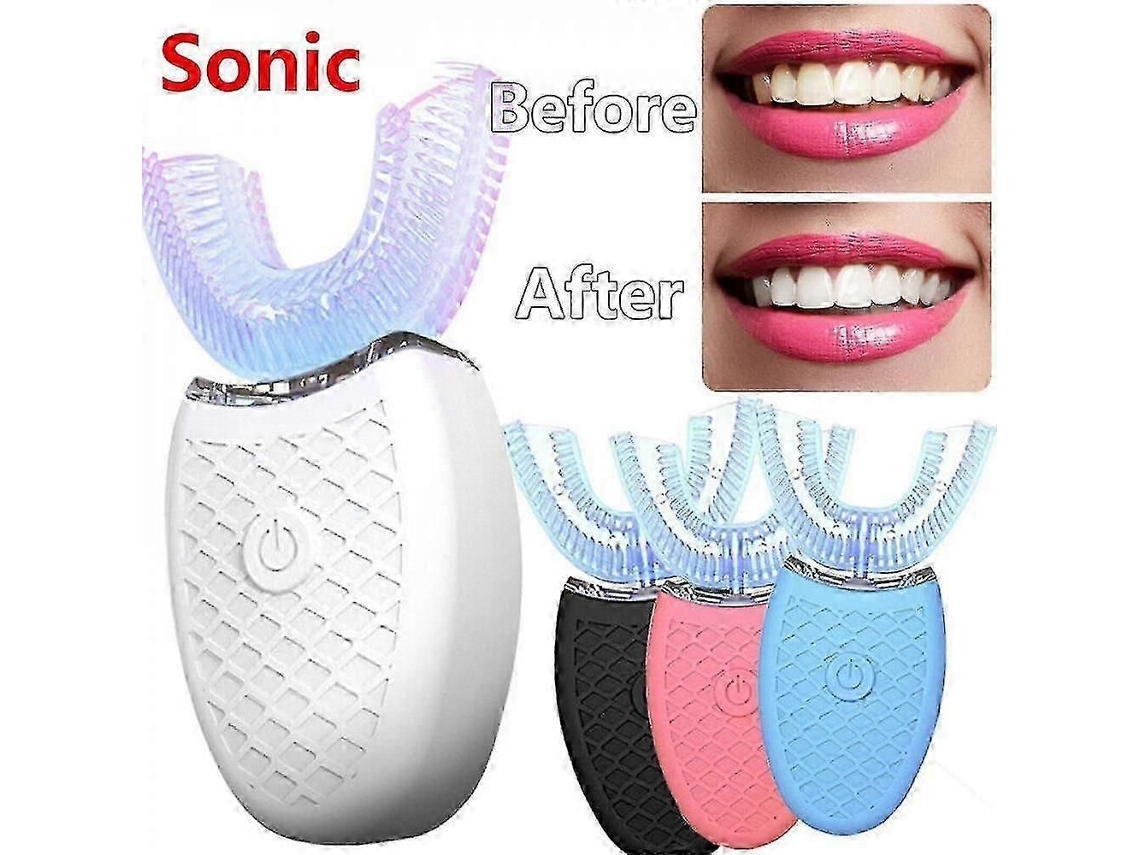 Escova de Dentes Elétrica para Adultos em Forma U 360 Graus Clareamento Rtm GOKOCO