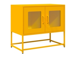 Móvel de TV Aço Laminado a Frio Amarelo Mostarda 68x39x60,5 cm MAISON EXCLUSIVE