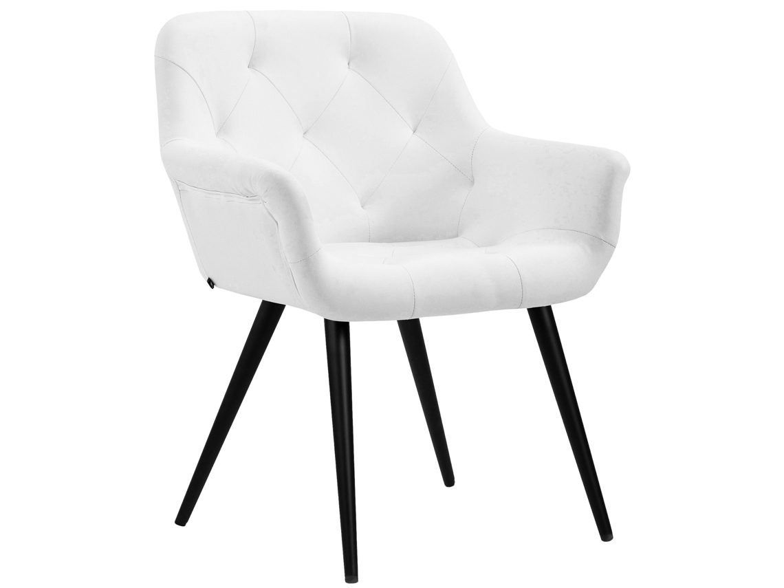 Cadeira de jantar Langford branco/couro sintético CLP