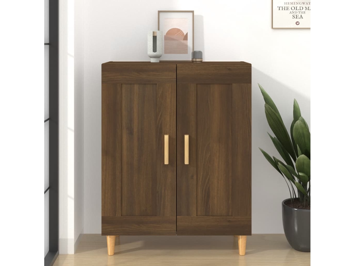 Aparador 69,5x34x90 cm en derivados de madera de roble marrón