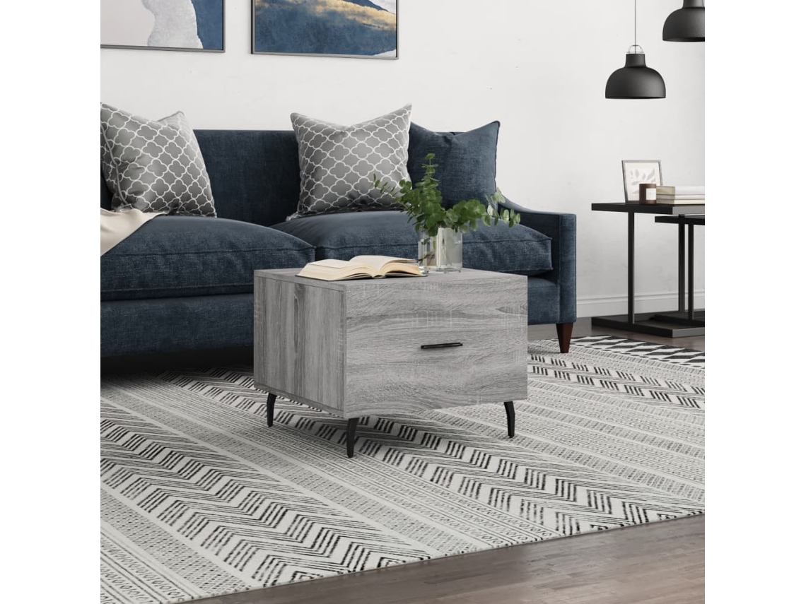 Vidaxl Mesa De Centro 50x50x40 Cm Derivados Madeira Sonoma Cinza