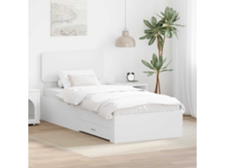 Vidaxl Estrutura Da Cama Branco 90 X 190 Cm Derivados De Madeira