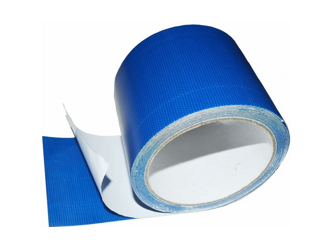 Fita adesiva impermeável para reparo de lona (8cm x 5m, azul)