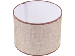 Abajur de Mesa Cilíndrico em Linho Cor Café, 22 Cm de Diâmetro, Luminária Decorativa, Ideal para Escritório e SFUSHOS