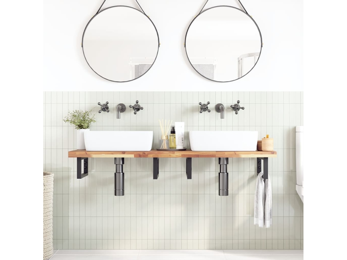 Vidaxl Tampo De Mesa Retangular 120x40x4 Cm Madeira De Acácia Maciça