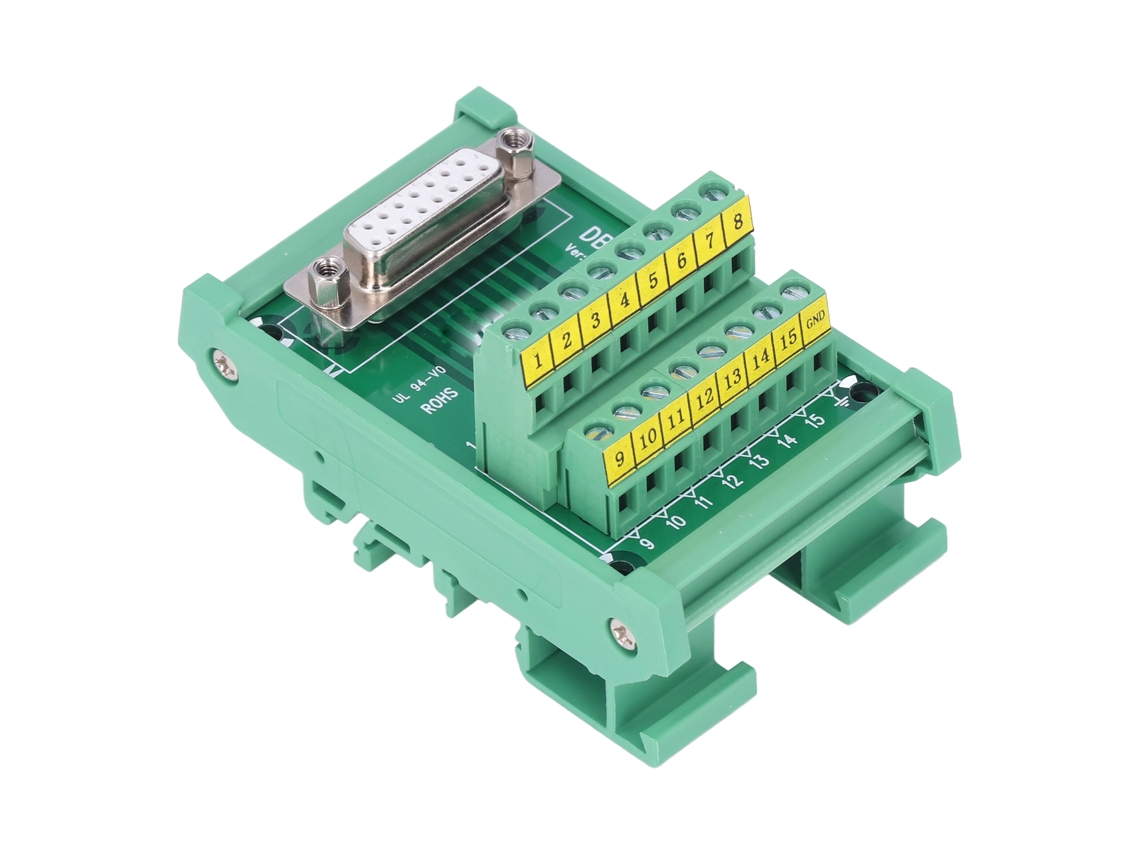 Bloco Terminal Distribuidor Compacto De Cobre Com Rótulos Impressos 0.8a/pino Dc 60v