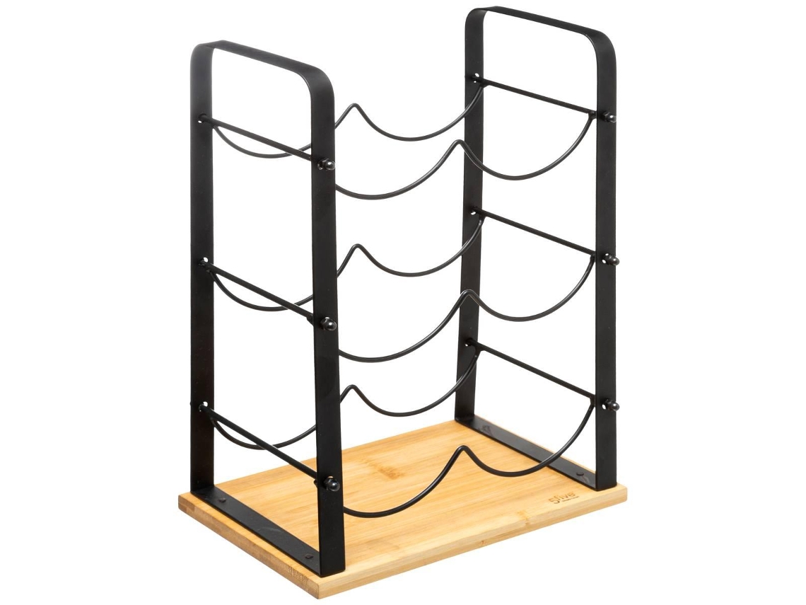 Porta-Garrafas para 6 Garrafas Preto