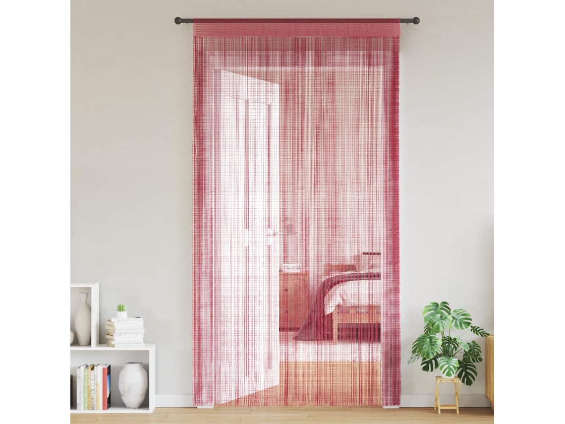 Vidaxl Cortinas De Fios 2 Pcs 140x250 Cm Rosa