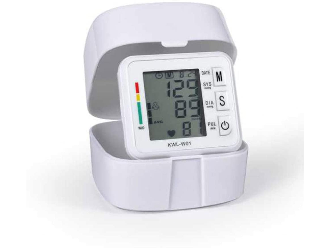 Pulso Monitor de Pressão Arterial Digital Lcd Automático Monitor de Pulso Frequência Cardíaca Esfigmomanômetro com Voz com Caixa JEDBESETZT