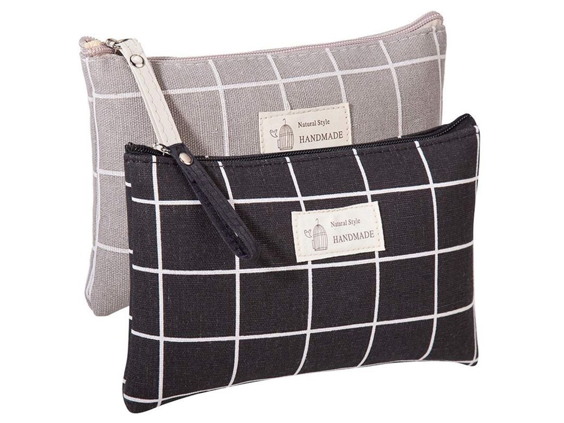 2026-2 Bolsas De Maquiagem Divertidas Para Mulher Cute Lona Estojo De Beleza (lattice)