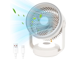 Ventilador Ultrassilencioso MDUG com bateria de 5400mah, 4 velocidades e ângulo ajustável