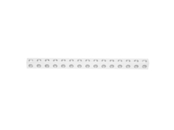 Viga quadrada de 8x8x120mm com 15 furos para acessório de estrutura robótica - Peça nº 3106-0015-0120