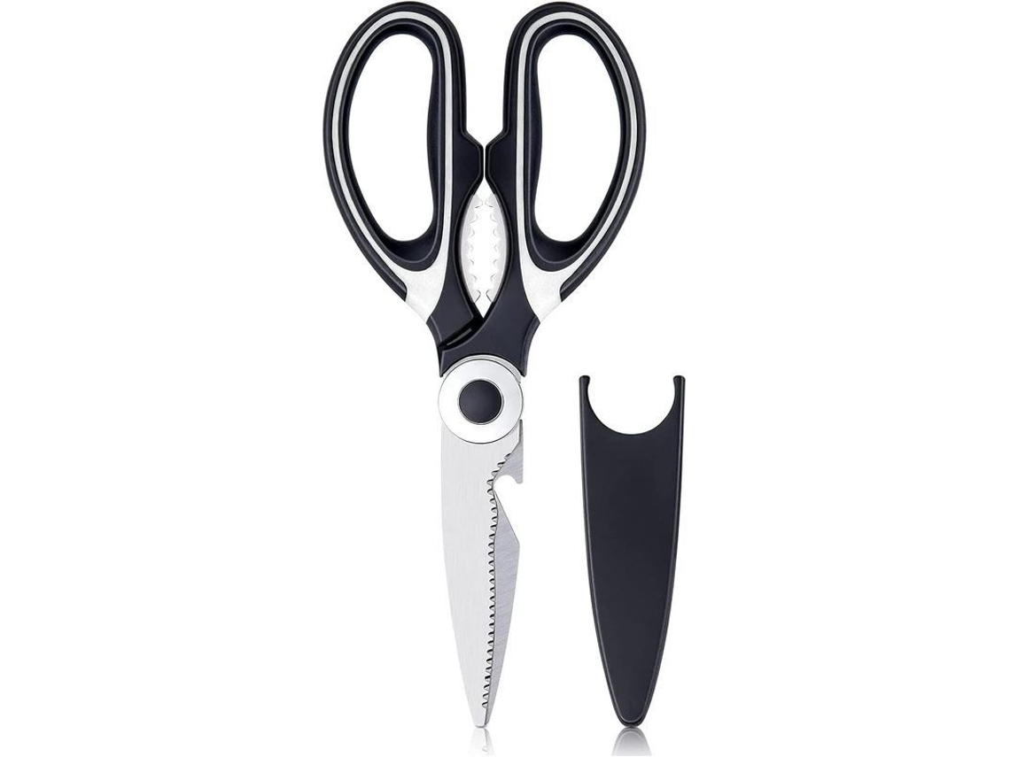 Tijeras De Cozinha Versáteis, Design Ergonômico, Aço Inoxidável Afiado, Abridor De Garrafas E Protetor De Lâmina