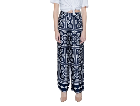 Calças De Mulher Street One Blue Viscose Azul (w38 L30)