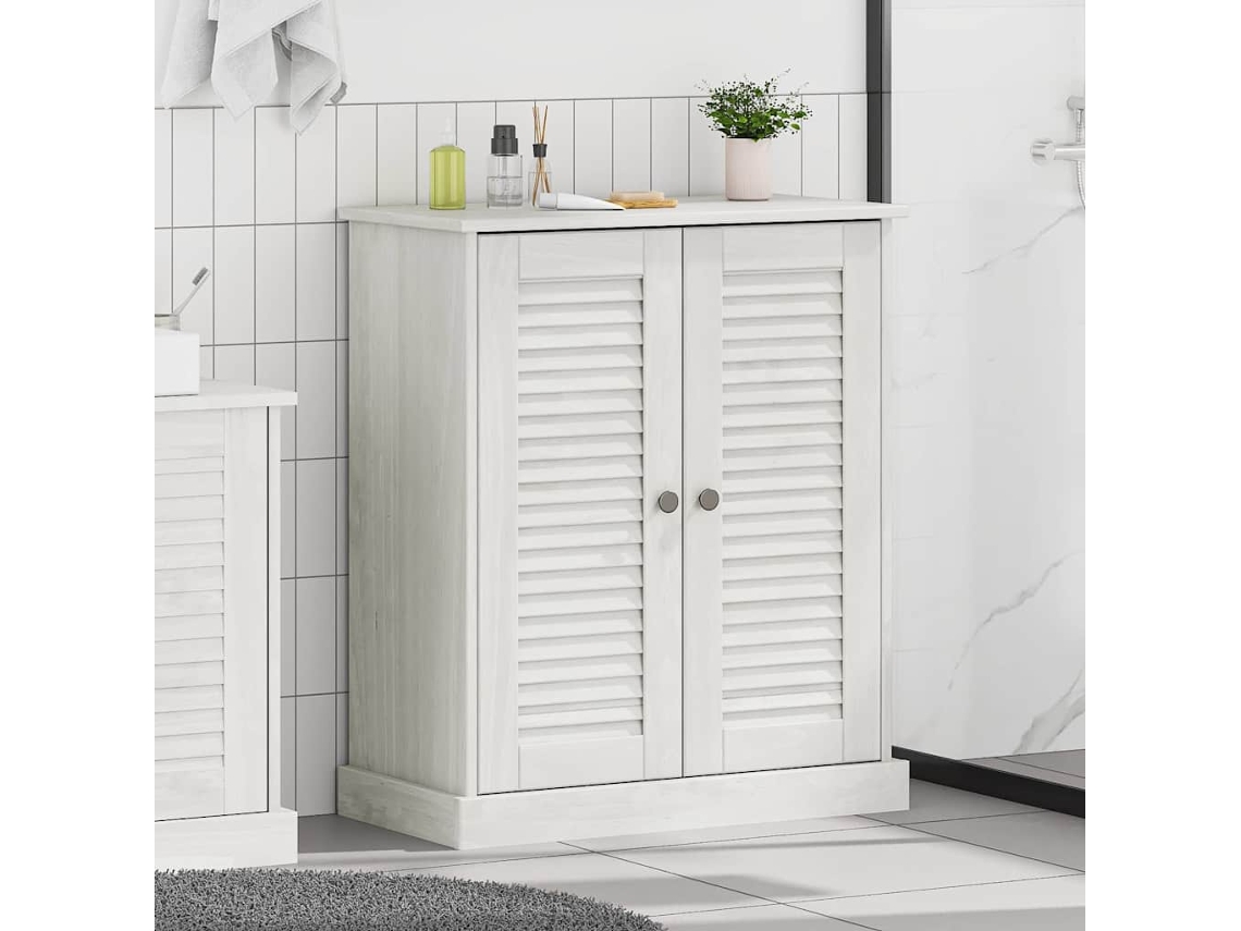 Vidaxl Armário De Banheiro Vigo Branco E Branco Antigo 68 X 34 X 80 Cm
