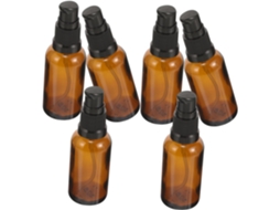 Conjunto De 6 Frascos De Vidro Para Viagem Com Bomba Dosadora Para Cosméticos.