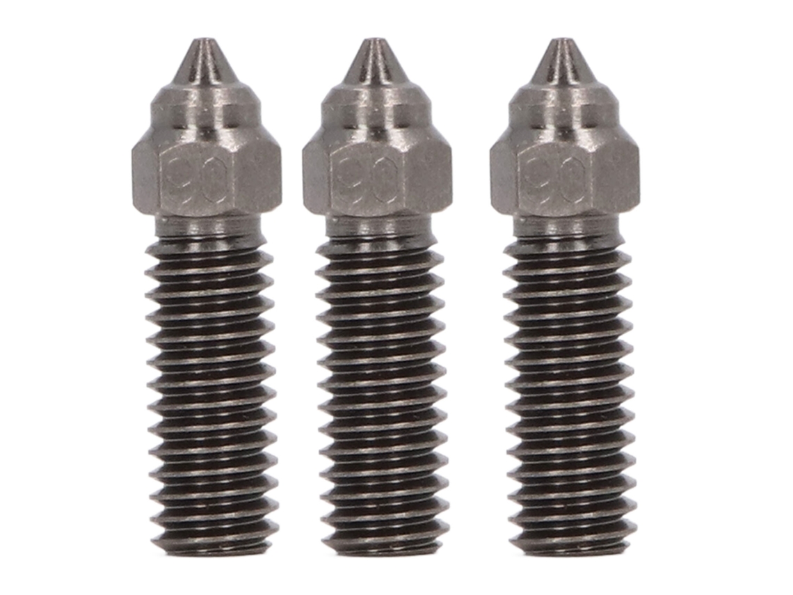 Kit De Bicos De Aço Temperado De Alta Vazão Para Impressora 3d Extruder Sovol Sv06 Plus 1.75mm 0.6mm 3pcs