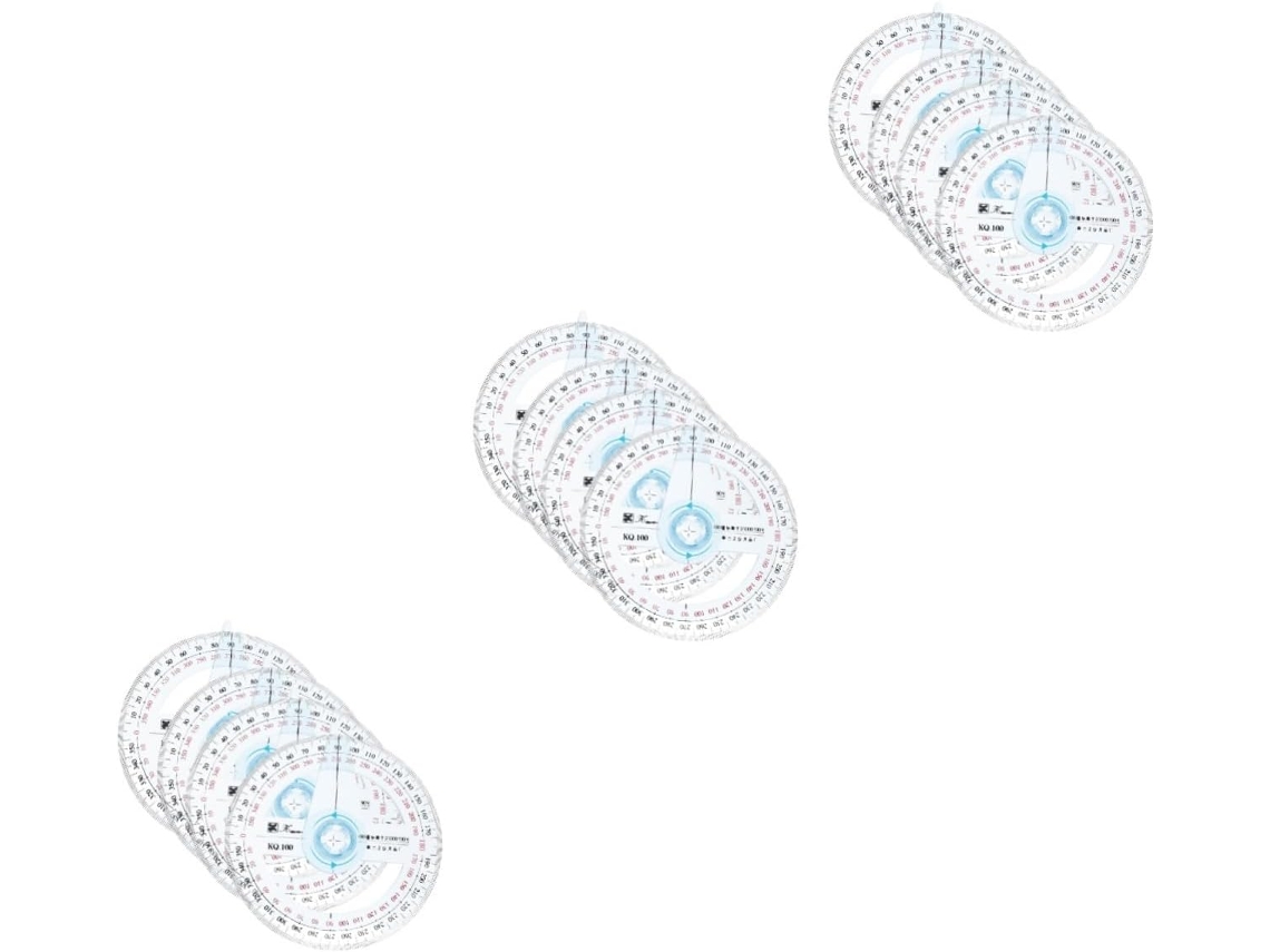 Régua Geométrica Transparente Série 3 Com 4 Peças X 3 Para Medição E